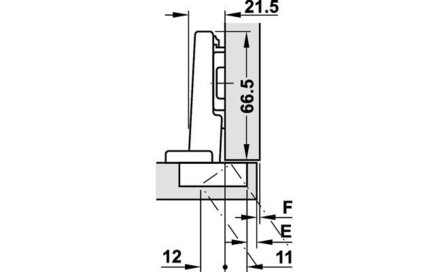 Blum scharnier SOFTCLOSE voorliggend inserta