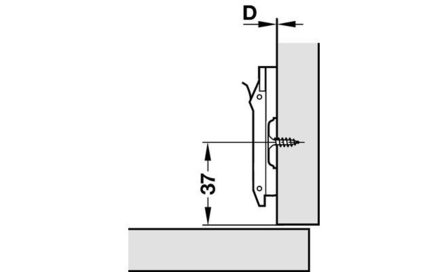 Kruismontageplaat 0 mm