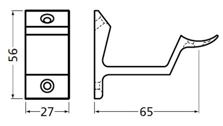 leuninghouder aluminium