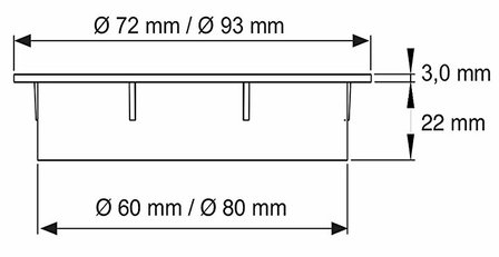 kabeldoorvoer zwart 60 mm