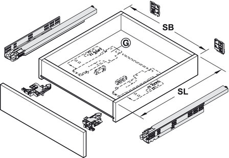 blum tip-on blumotion eenheid en meenemer