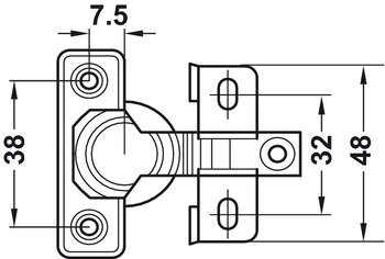 Caravanscharnier voor houten deuren vanaf 14 mm