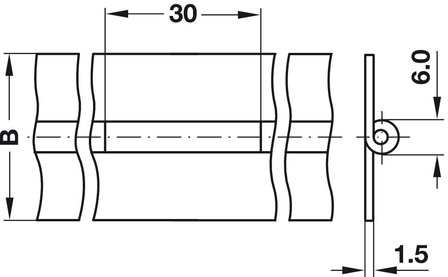 Pianoscharnier RVS, 3,5 meter