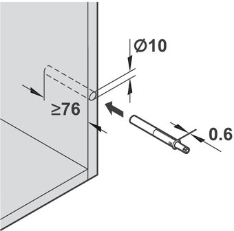 blum tip-on druksnapper zwart voor greeploze deuren en kleppen