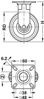 wiel star 100 mm