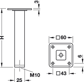 meubelpoot 150 mm