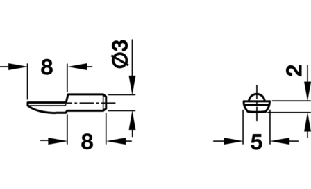 Legplankdragers 3 mm, 100 stuks