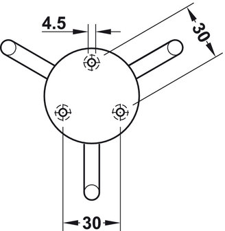 kapstokhaak met 3 haken
