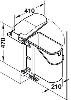 afvalemmer 19 liter