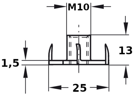inslagmoer-M10-dh-t
