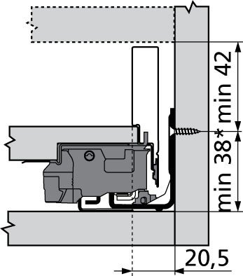 blum op maat gemaakte lade 80 mm