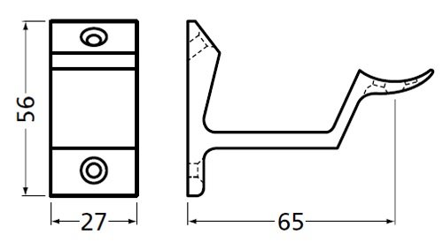 leuninghouder aluminium