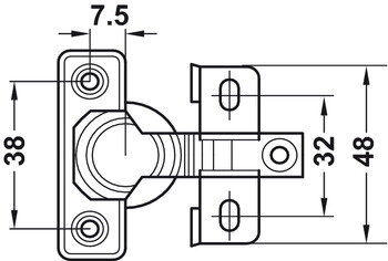 Caravanscharnier voor houten deuren vanaf 14 mm