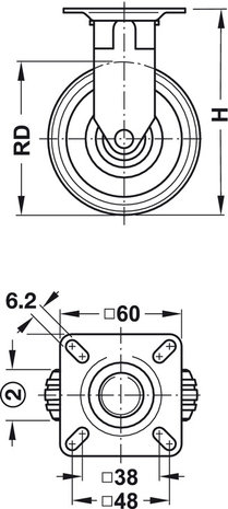 wiel star 100 mm