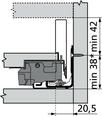blum op maat gemaakte lade 80 mm
