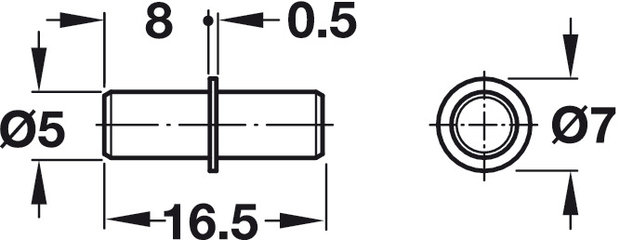 Legplankdragers 5 mm, 100 stuks