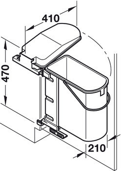 afvalemmer 19 liter
